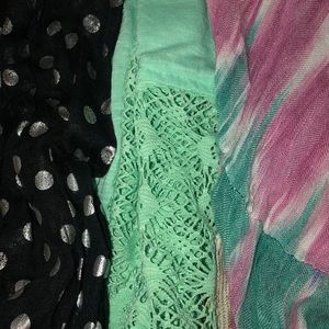 Three scarves